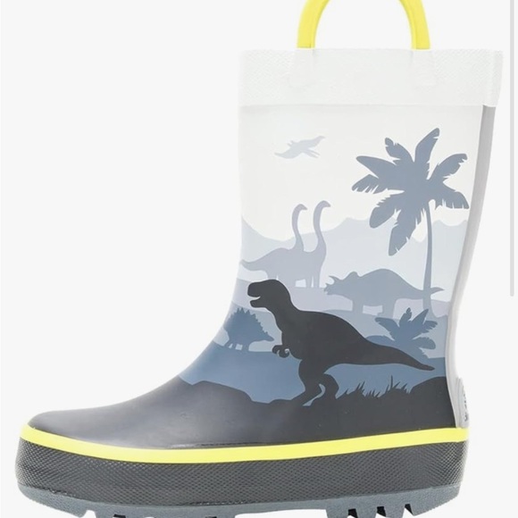 Kamik Dinosaur Rain Boots toddler 8 - Picture 1 of 6